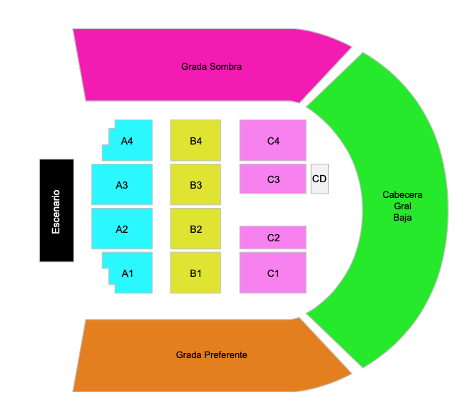 Mapa Estadio Victor Manuel Reyna