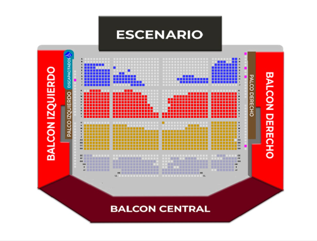 Mapa Auditorio Josefa Ortíz de Domínguez