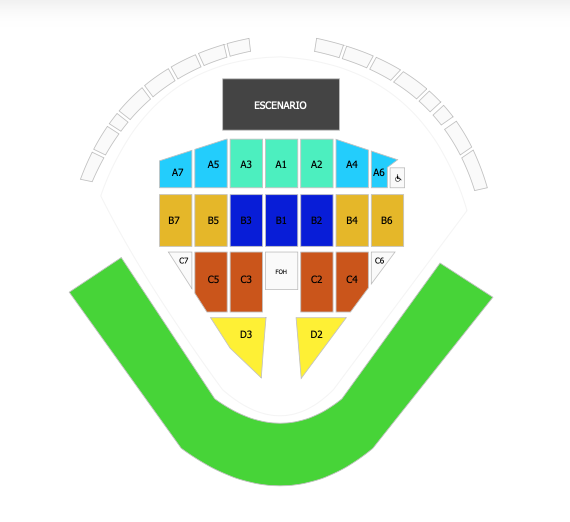 Mapa Estadio Kickapoo Lucky Eagle