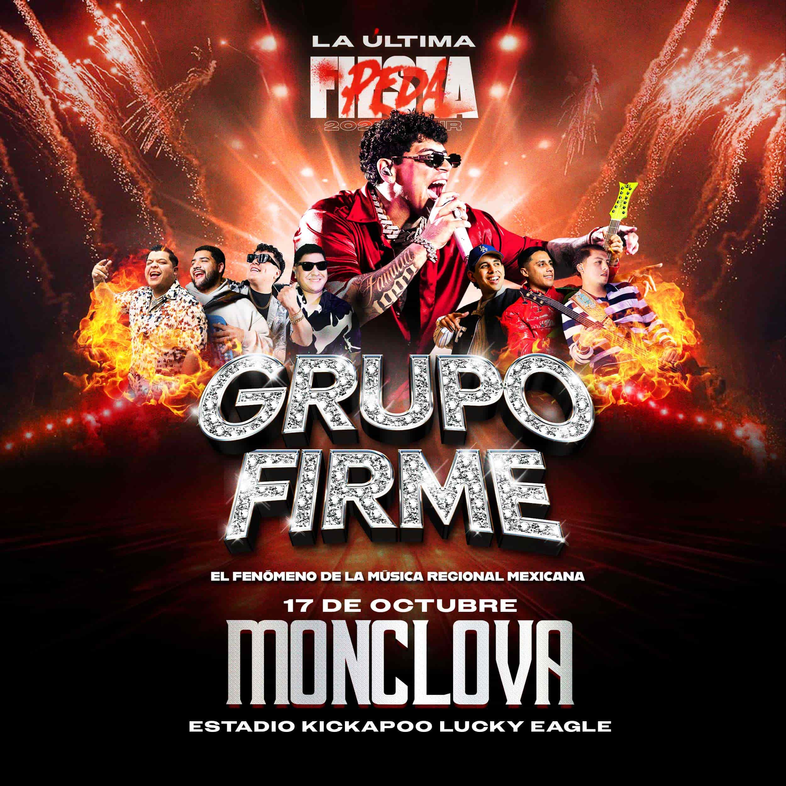 GRUPO FIRME MONCLOVA 2025 ESTADIO KICKAPOO LUCKY EAGLE