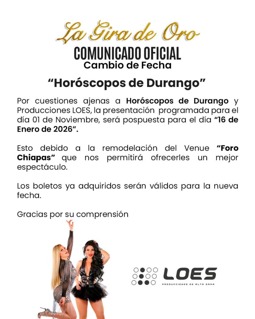 LOS HORÓSCOPOS DE DURANGO TUXTLA GUTIÉRREZ 2026 FORO CHIAPAS