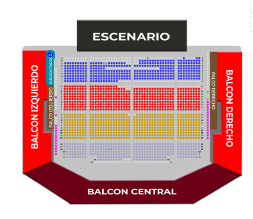 Mapa Auditorio Josefa Ortíz de Domínguez