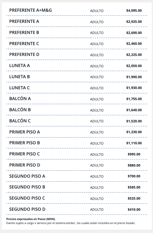 PRECIOS LAS ALUCINES CDMX 2026 AUDITORIO NACIONAL