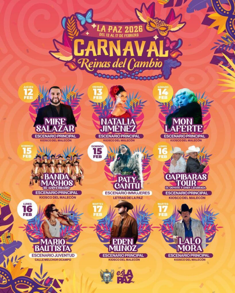 CARTELERA CARNAVAL LA PAZ 2026