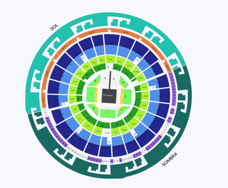 Mapa Monumental Plaza de Toros La México