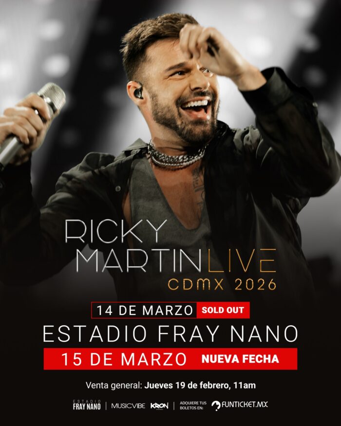 RICKY MARTIN CDMX 2026 ESTADIO FRAY NANO