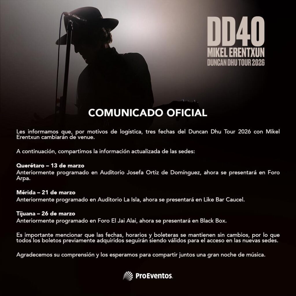 CAMBIO DE RECINTO MIKEL ERENTXUN DUNCAN DHU TIJUANA 2026 BLACK BOX