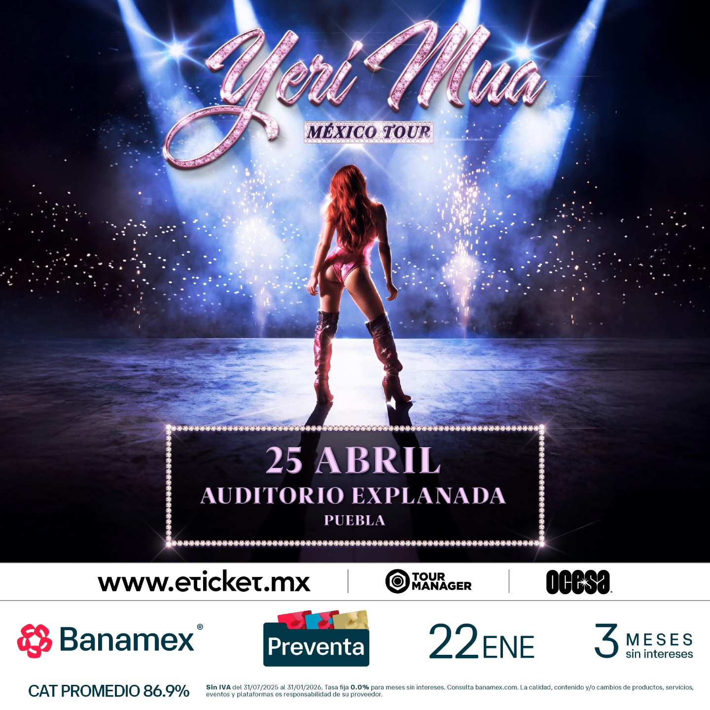 YERI MUA PUEBLA 2026 AUDITORIO AREMA EXPLANADA