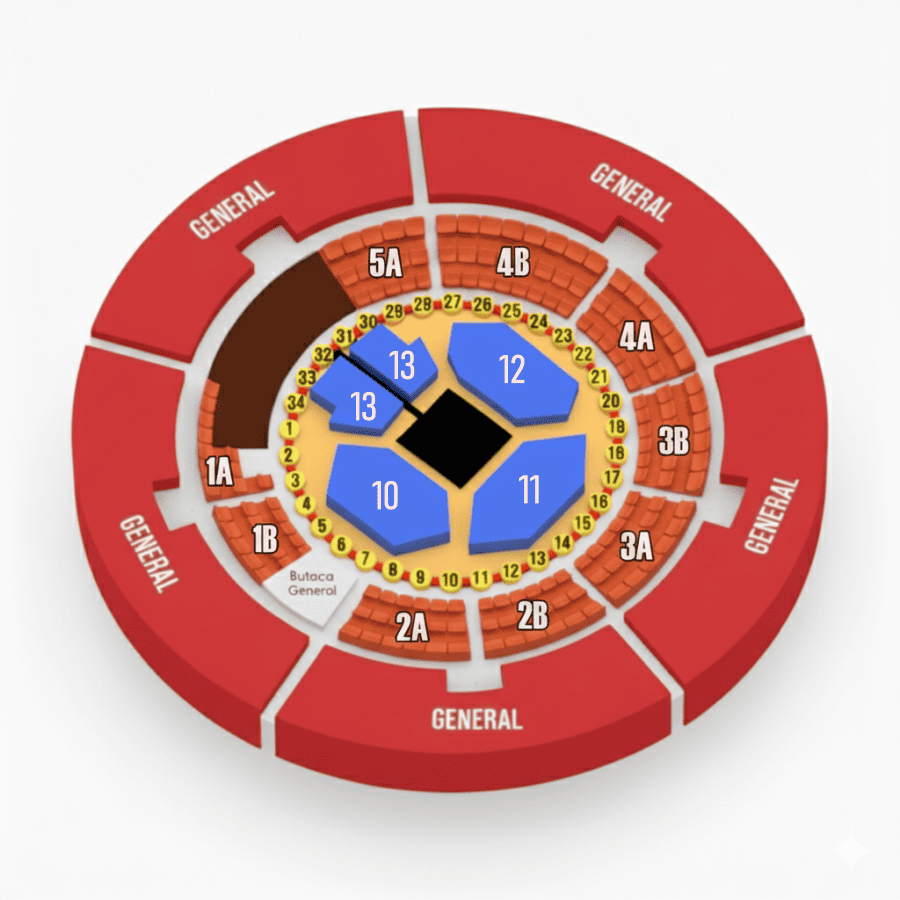 MAPA EDEN MUÑOZ CANCÚN 2026 PLAZA DE TOROS