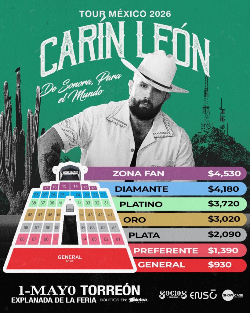 CARIN LEÓN TORREÓN 2026 EXPLANADA DE LA FERIA