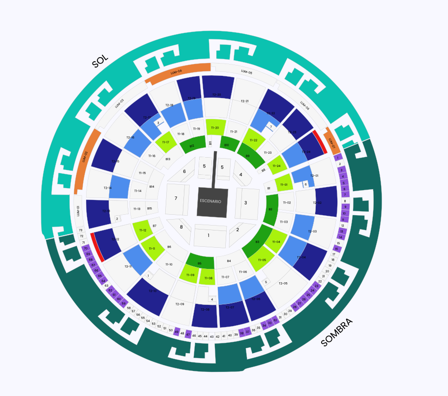Mapa Monumental Plaza de Toros La México