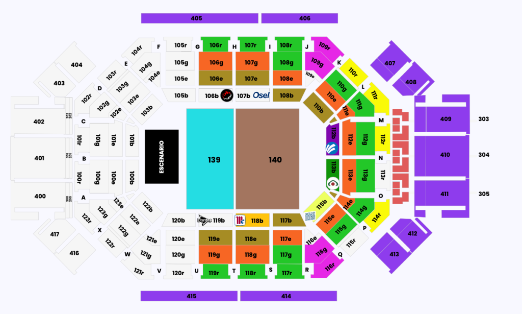 MAPA ARENA MONTERREY