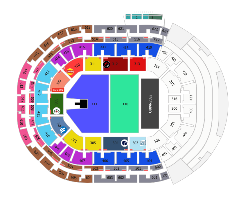 MAPA ARENA GUADALAJARA 2026