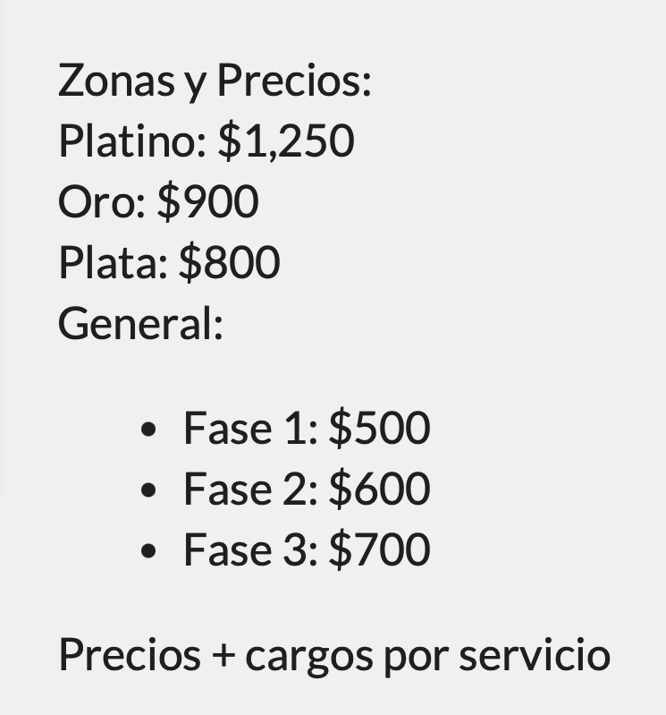 PRECIOS JULIETA VENEGAS TIJUANA 2026 AUDIORAMA EL TROMPO
