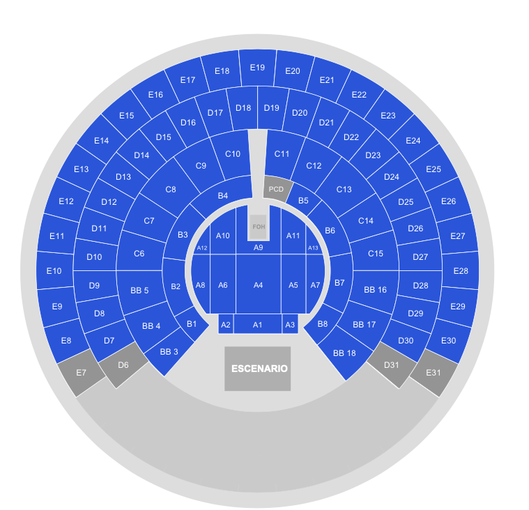 Mapa Palacio de los Deportes