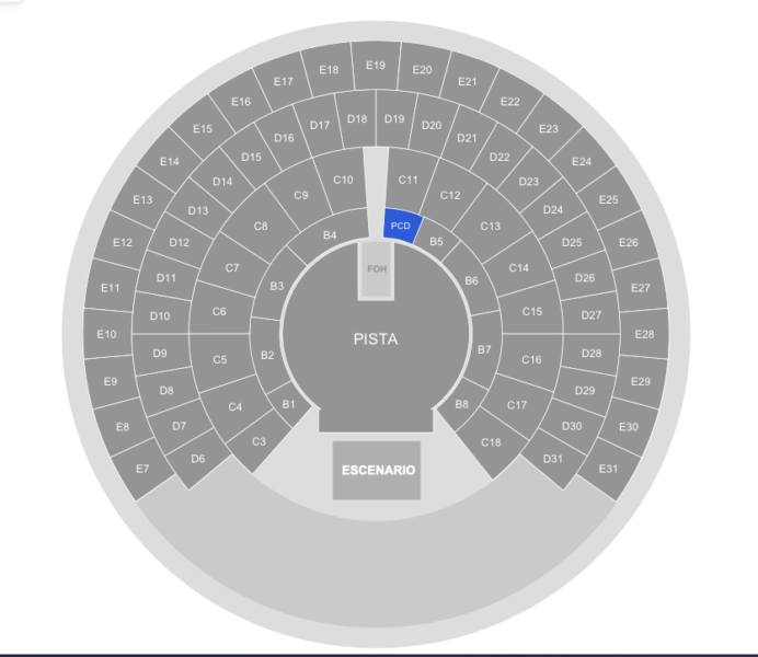 Mapa Palacio de los Deportes