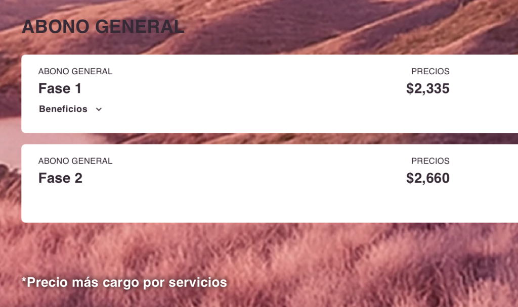 PRECIOS ABONOS TECATE EMBLEMA 2026 CDMX AUTÓDROMO HERMANOS RODRÍGUEZ