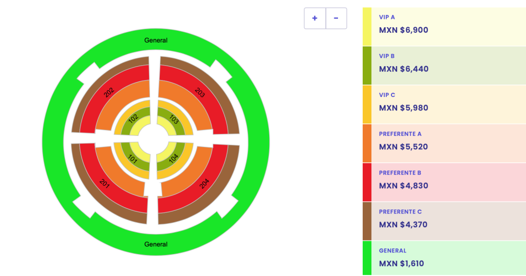MAPA DE PRECIOS CARIN LEÓN PALENQUE PUEBLA 2026