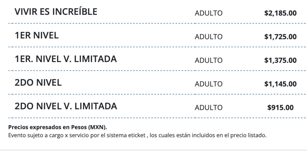PRECIOS XAVI MÉRIDA 2026 FORO GNP SEGUROS