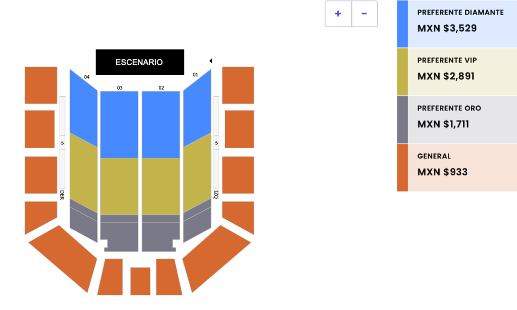MAPA DE PRECIOS MYKE TOWERS QUERÉTARO 2026 AUDITORIO JOSEFA ORTÍZ