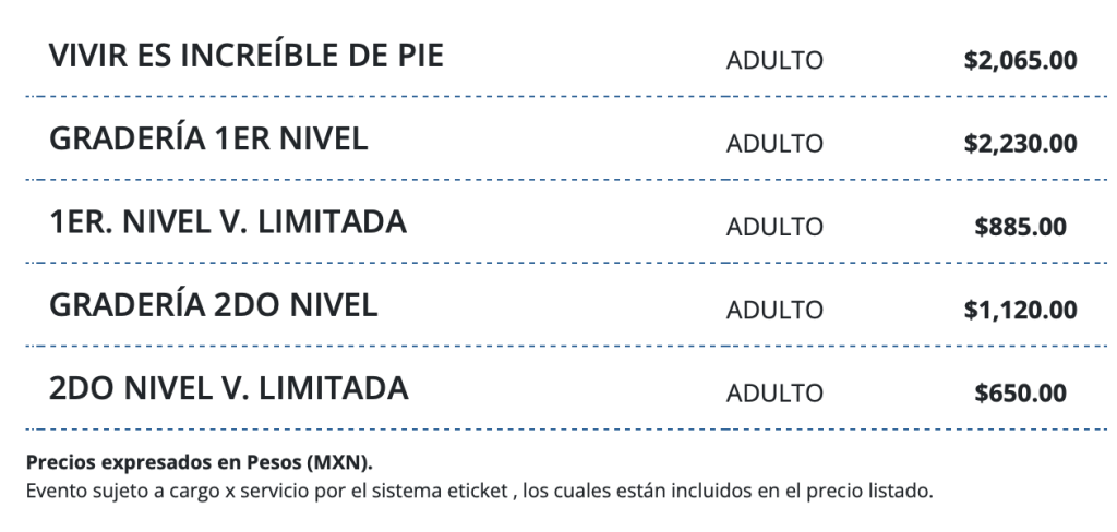 PRECIOS MYKE TOWERS MÉRIDA 2026 FORO GNP SEGUROS