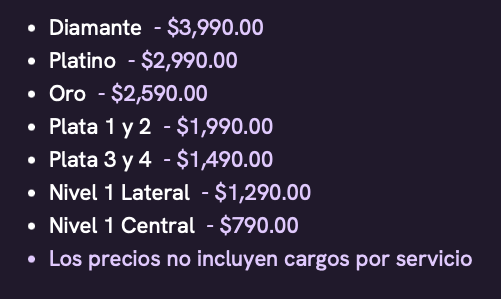 PRECIOS RICARDO MONTANER SAN LUIS POTOSÍ 2026 ARENA POTOSÍ