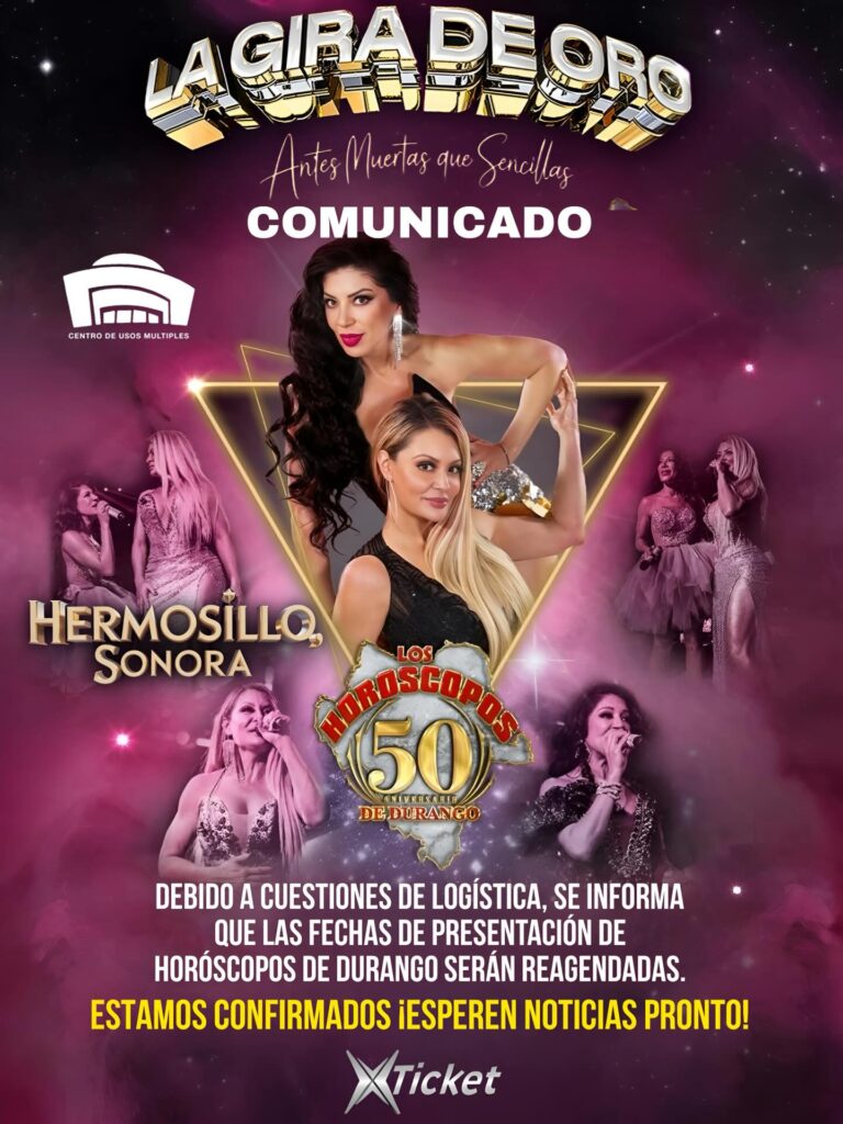 EVENTO POSPUESTO LOS HORÓSCOPOS DE DURANGO HERMOSILLO 2026 CUM