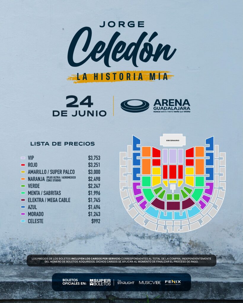 JORGE CELEDÓN GUADALAJARA 2026 ARENA GUADALAJARA