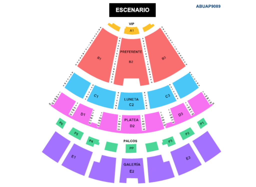 MAPA JULIETA VENEGAS PUEBLA 2026 AUDITORIO CCU