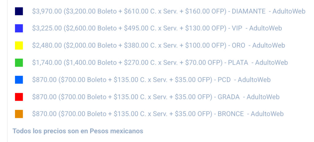 PRECIOS JORGE MEDINA Y JOSI CUEN CIUDAD JUÁREZ 2026 ESTADIO CARTA BLANCA