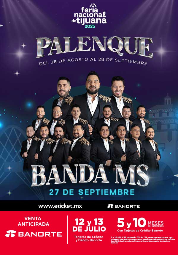 BANDA MS TIJUANA 2025 PALENQUE FERIA NACIONAL TIJUANA