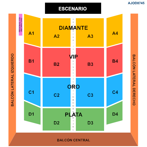Mapa Auditorio Josefa Ortíz de Domínguez