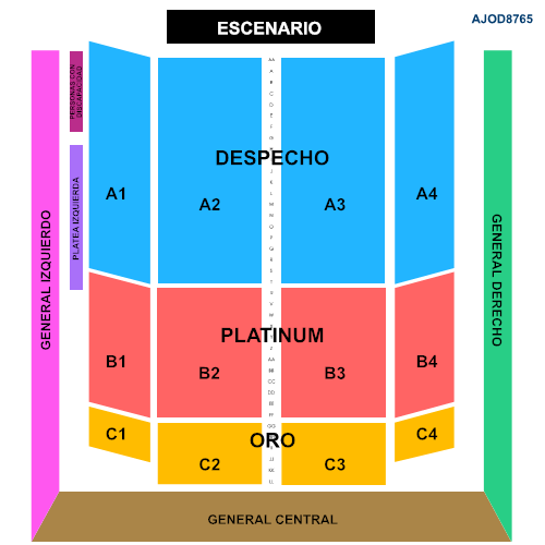 Mapa Auditorio Josefa Ortíz de Domínguez
