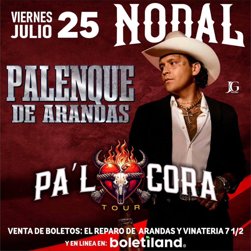 CHRISTIAN NODAL ARANDAS JALISCO 2025 PALENQUE ARANDAS