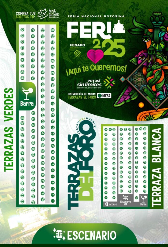 MAPA TERRAZAS FERIA NACIONAL POTOSINA 2025
