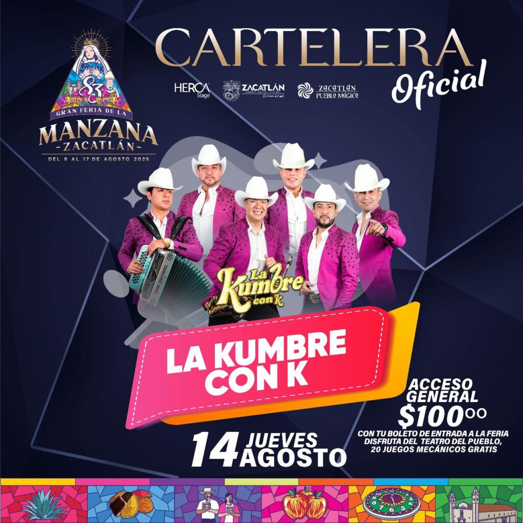 LA KUMBRE CON K ZACATLÁN 2025 FERIA DE LA MANZANA RECINTO FERIAL