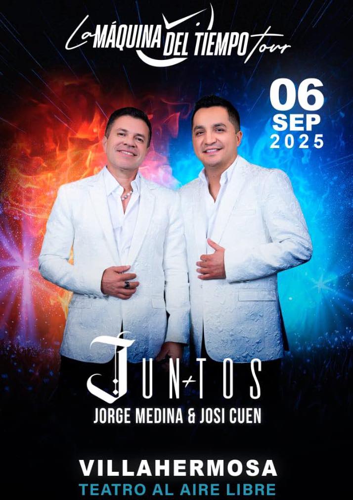 JORGE MEDINA Y JOSI CUEN VILLAHERMOSA 2025 TEATRO PARQUE TABASCO