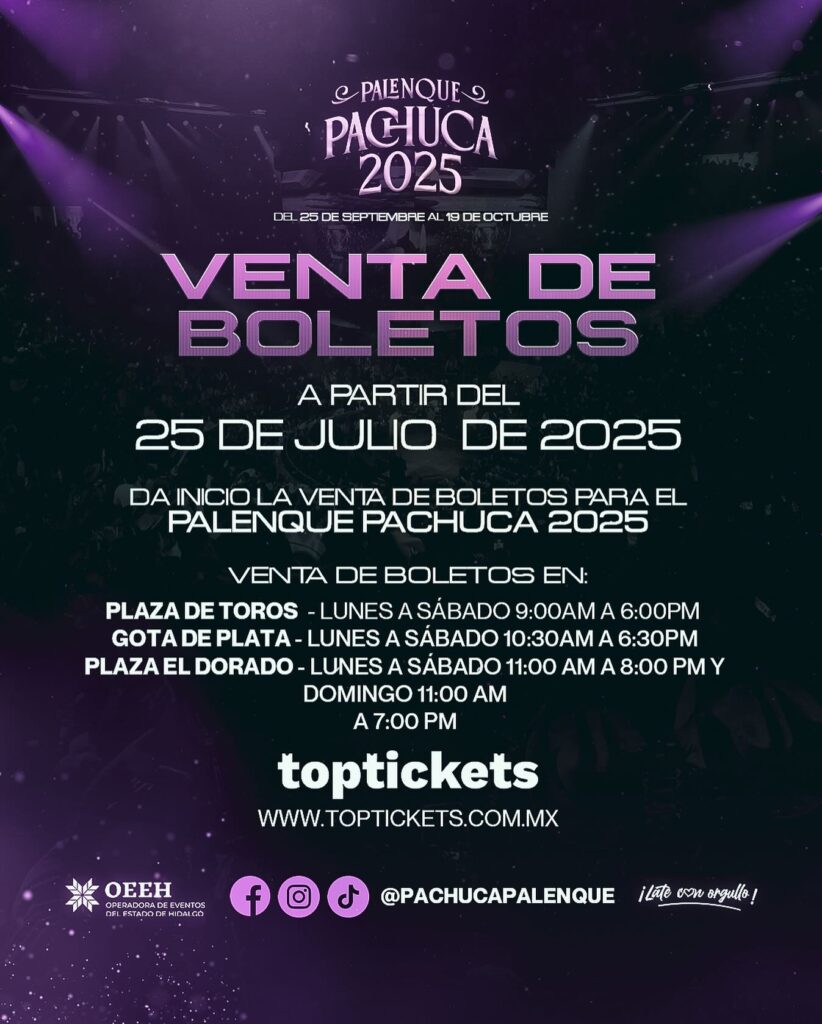 PUNTOS DE VENTA PALENQUE PACHUCA 2025