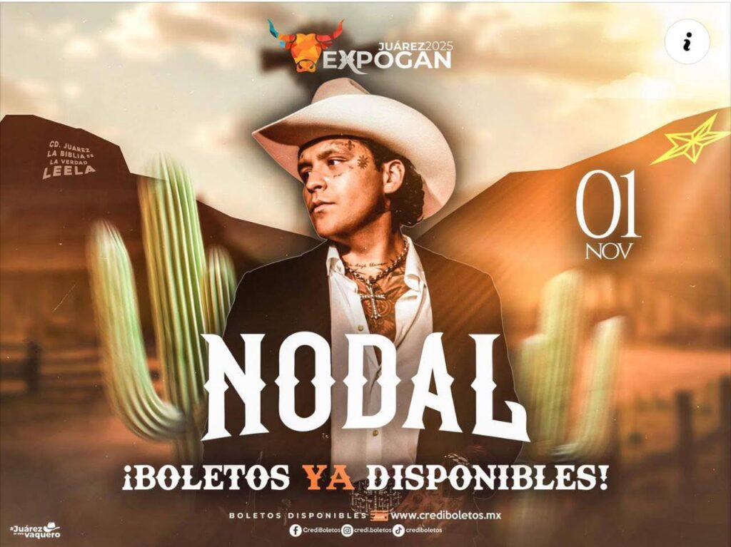 CHRISTIAN NODAL EXPOGAN JUÁREZ 2025 PLAZA DE LA MEXICANIDAD