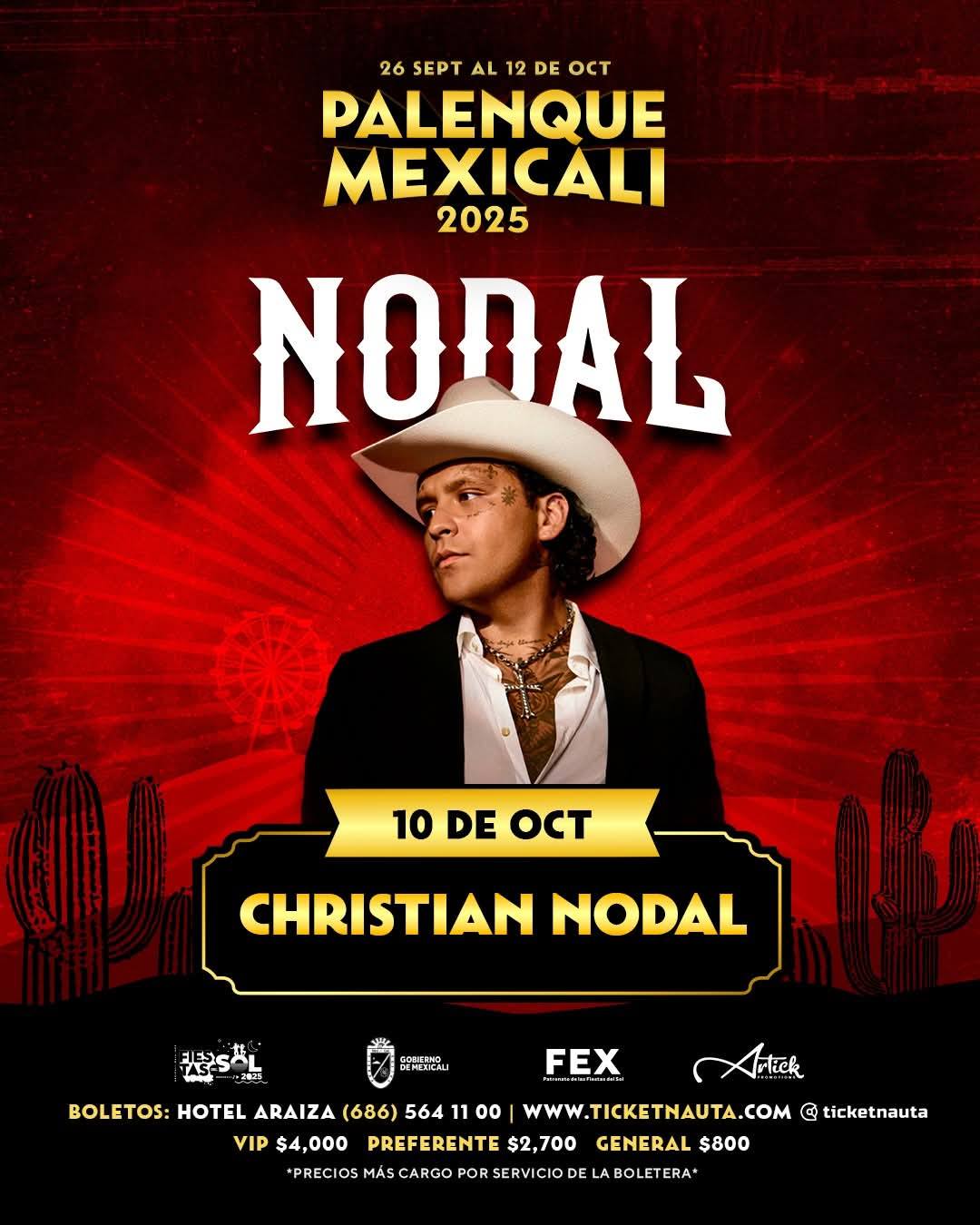 CHRISTIAN NODAL PALENQUE MEXICALI 2025