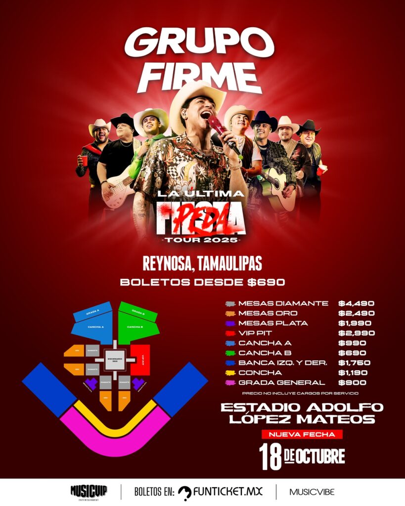 MAPA DE ZONAS Y PRECIOS GRUPO FIRME REYNOSA