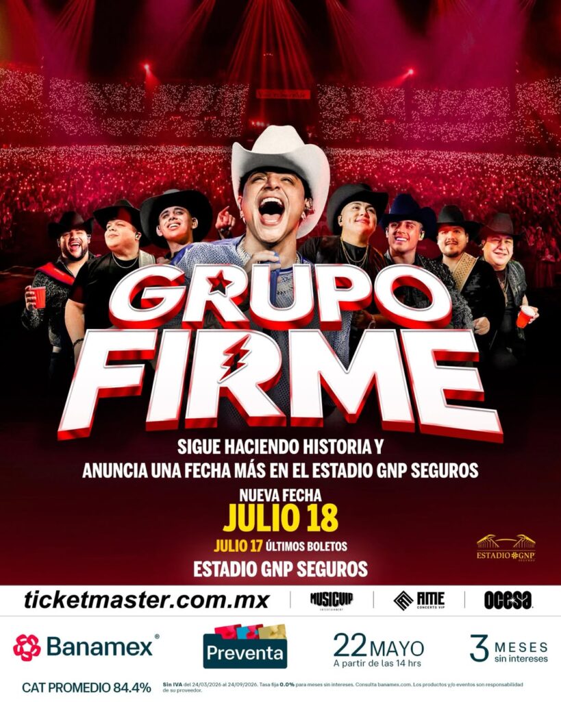 GRUPO FIRME CDMX 2026 ESTADIO GNP SEGUROS