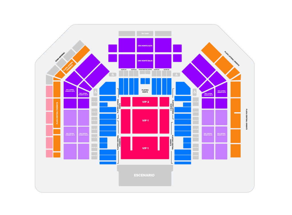 Mapa Arena GNP Seguros