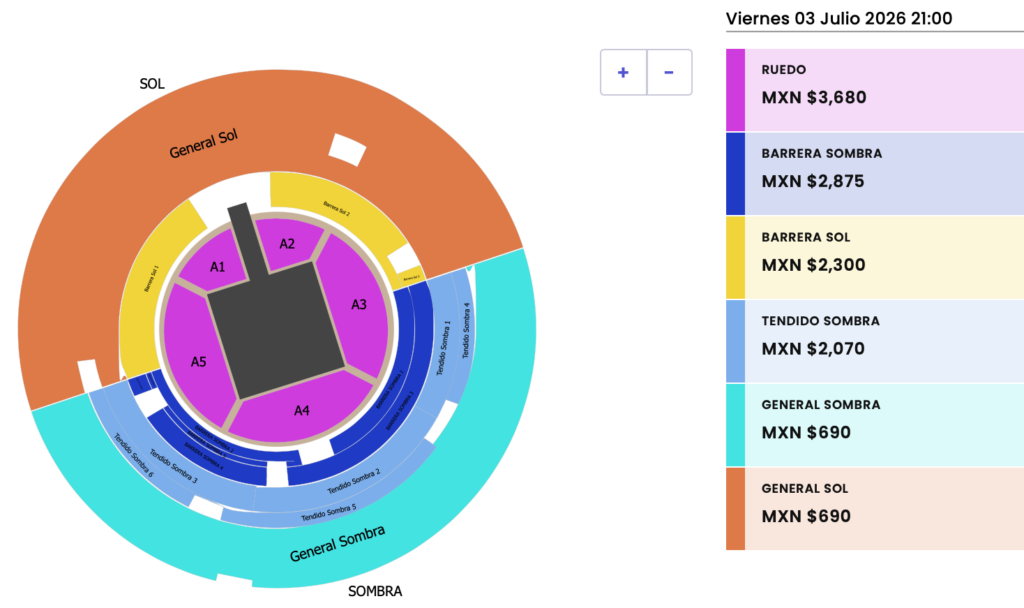 MAPA DE PRECIOS PALOMAZO NORTEÑO IRAPUATO 2026 PLAZA REVOLUCIÓN