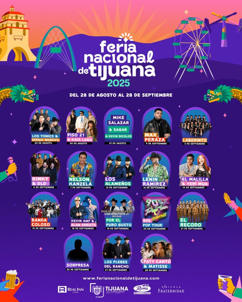 CARTELERA FERIA NACIONAL TIJUANA 2025