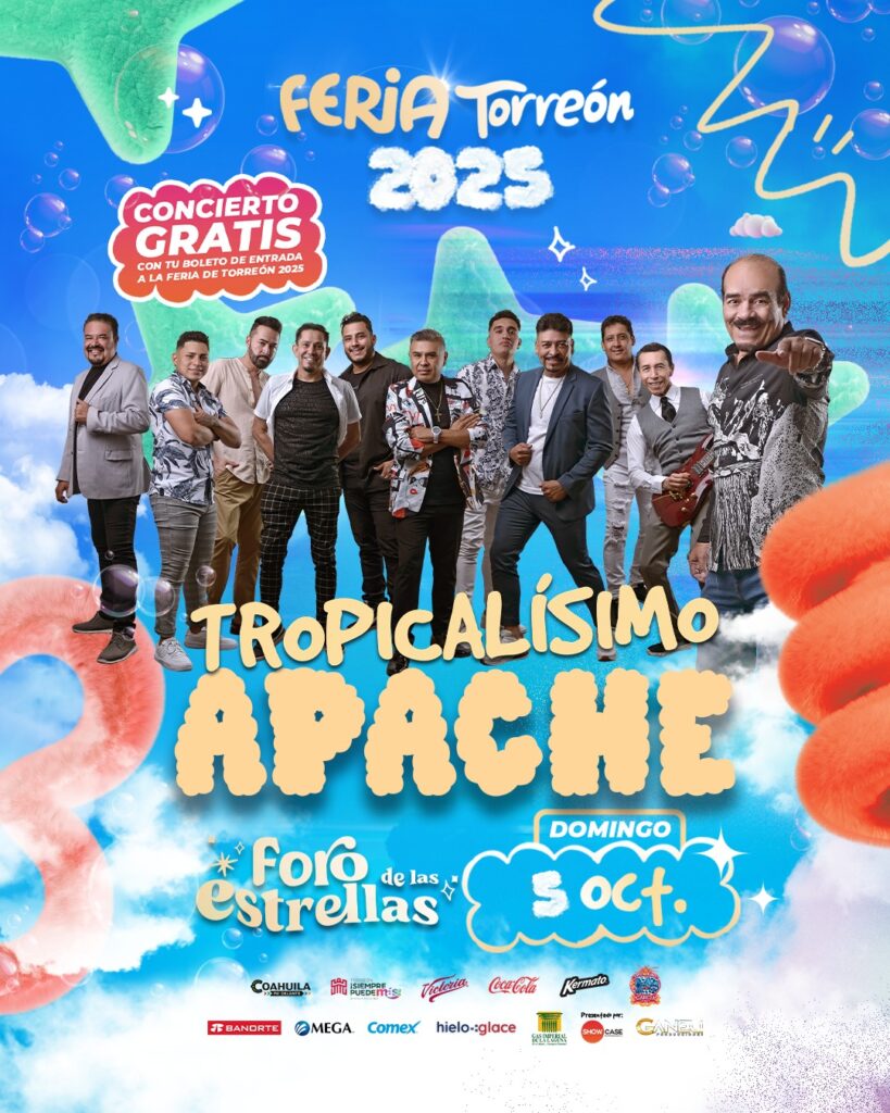 TROPICALÍSIMO APACHE FERIA TORREÓN 2025 FORO DE LAS ESTRELLAS