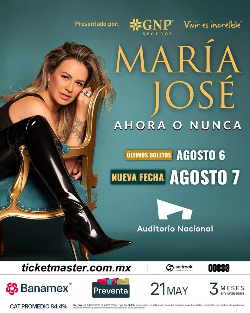 MARÍA JOSÉ CDMX 2026 AUDITORIO NACIONAL