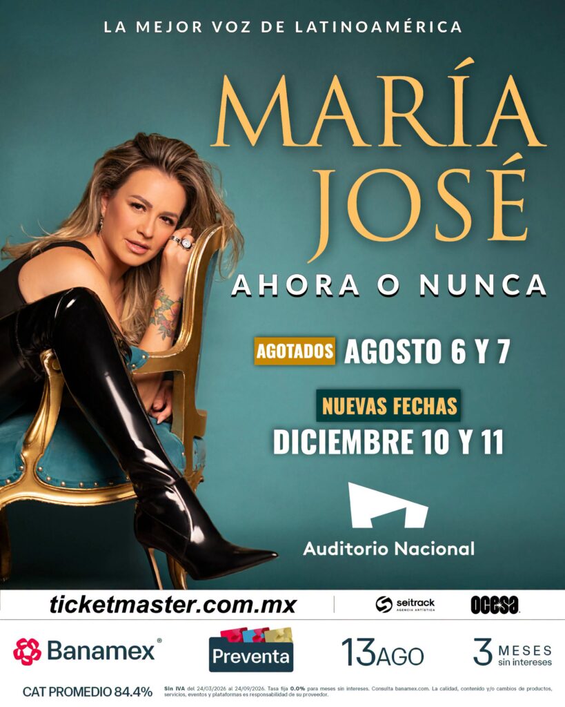 MARÍA JOSÉ CDMX 2026 AUDITORIO NACIONAL