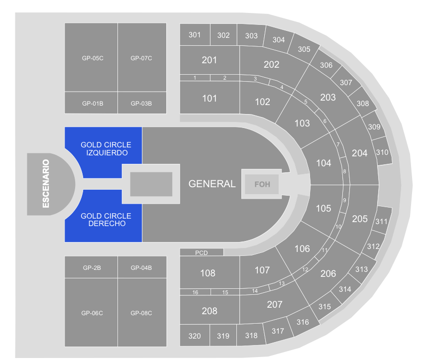 MAPA ROSALIA GUADALAJARA 2026 ARENA VFG