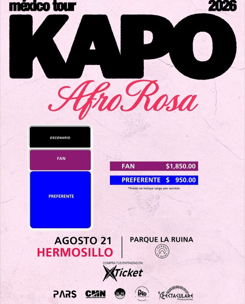MAPA DE PRECIOS KAPO HERMOSILLO 2026 PARQUE LA RUINA